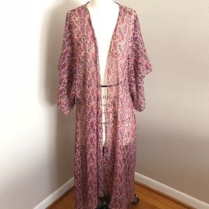 Paisley duster kimono